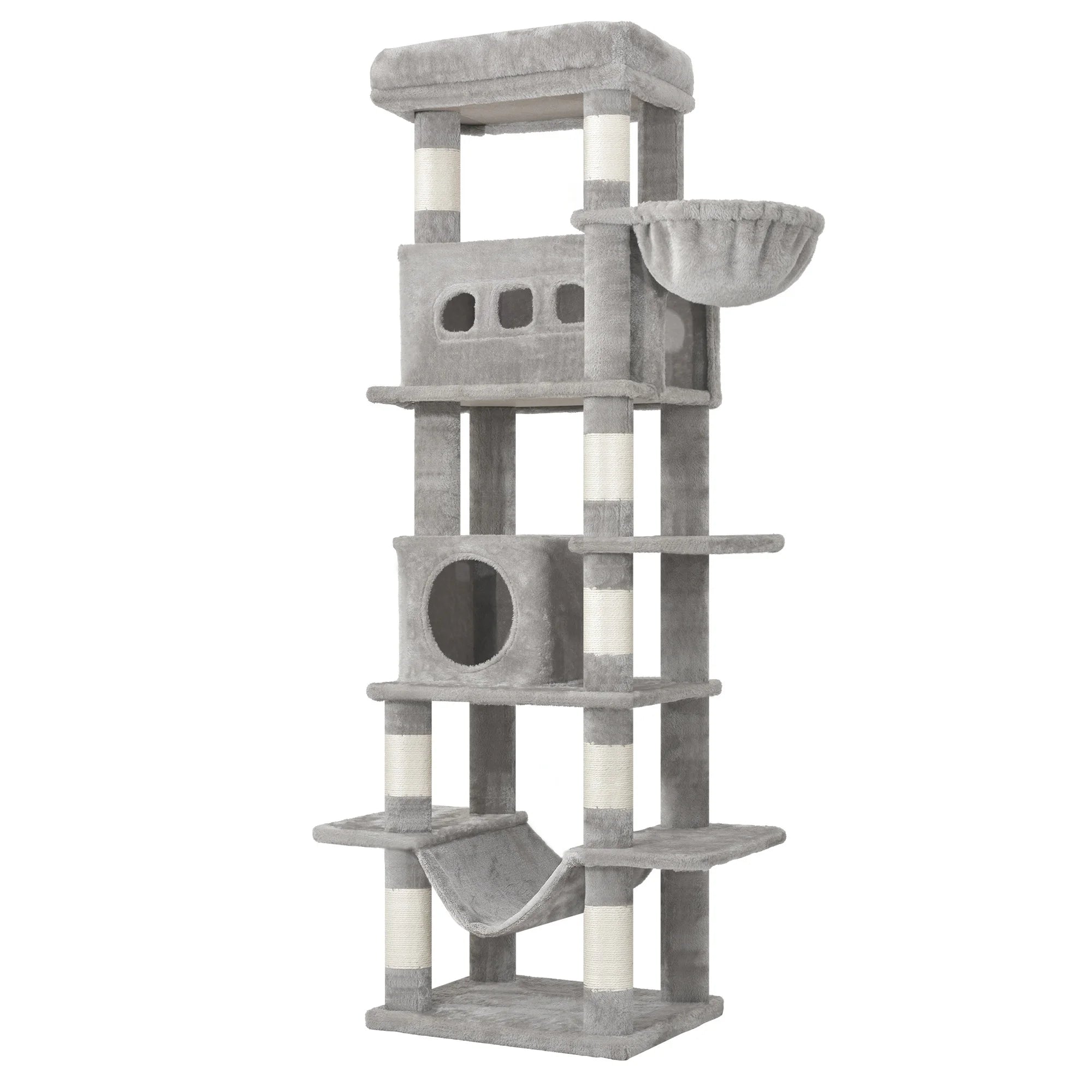 Arbre à Chat 170 cm – Plateforme XL, Double Niche & Hamac