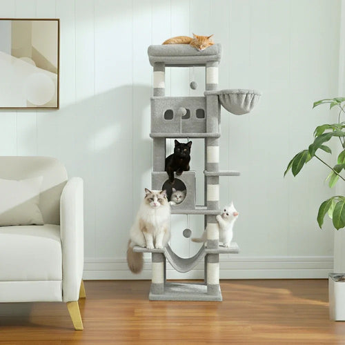 Arbre à Chat 170 cm – Plateforme XL, Double Niche & Hamac