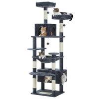Arbre à Chat XXL Multi-Niveaux – Condo & Hamac – 136 à 184 cm