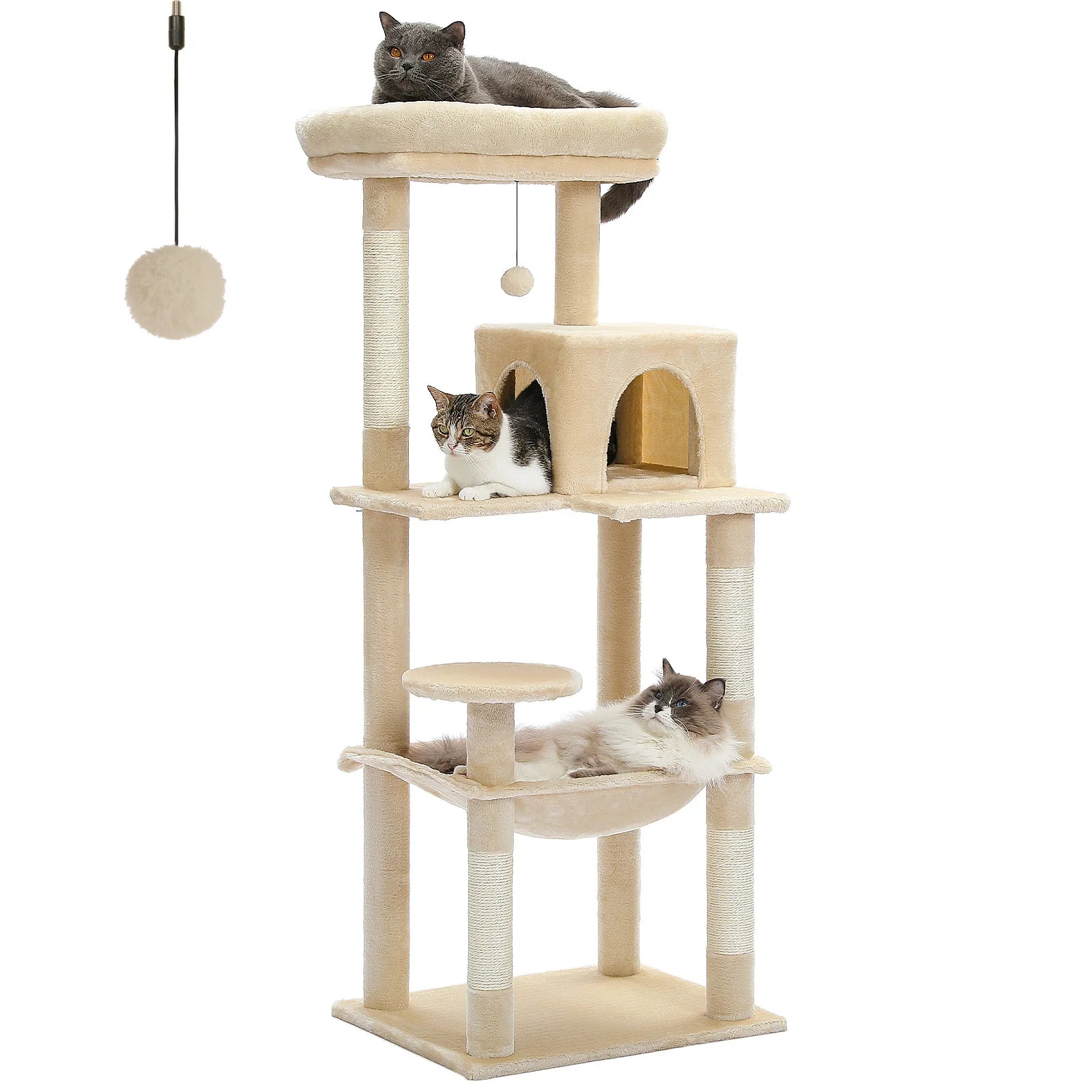 Arbre à Chat 5 Niveaux – Grand Hamac & Niche Confort