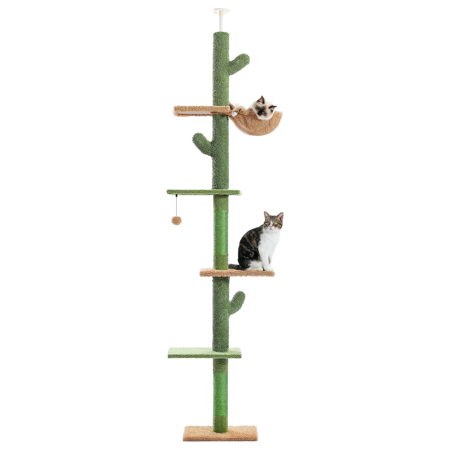 Arbre à Chat Cactus Sol-Plafond 5 Niveaux – 229 à 275 cm