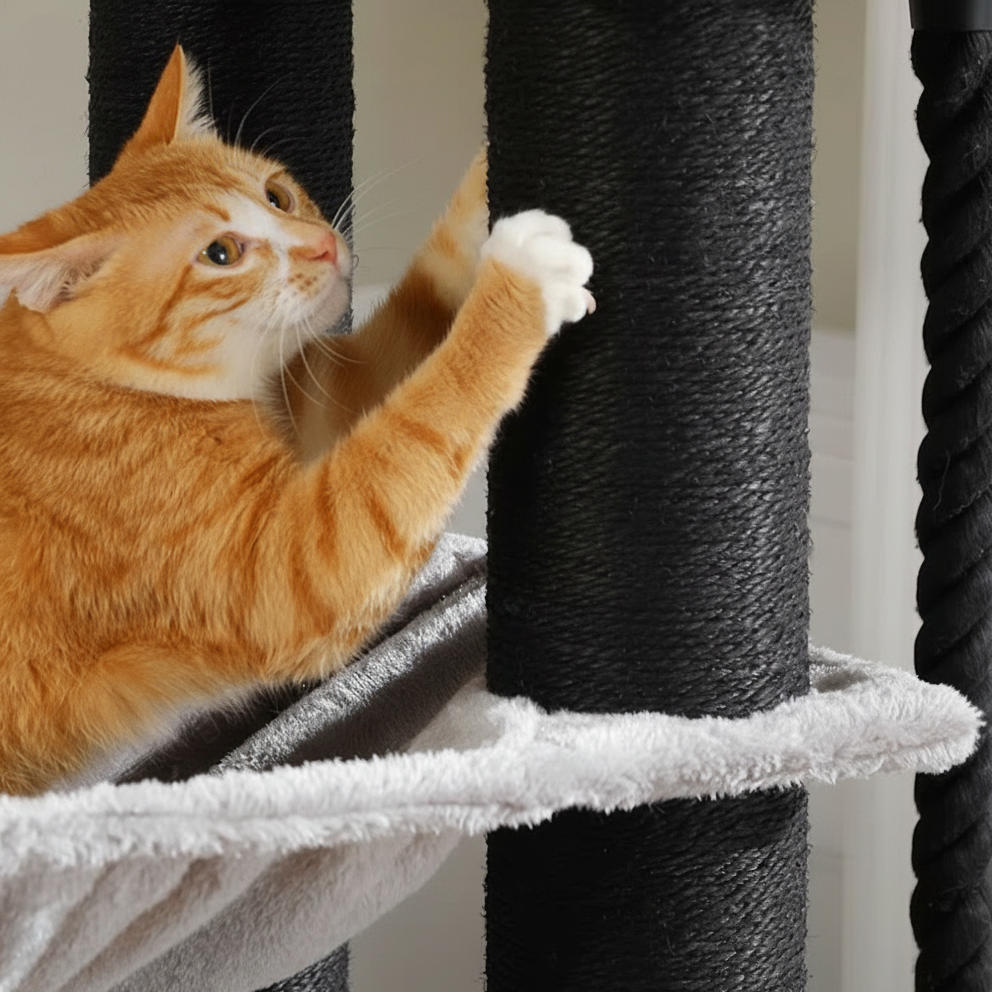 Arbre à Chat XXL 7 Niveaux – 11 Poteaux Sisal – 170 cm