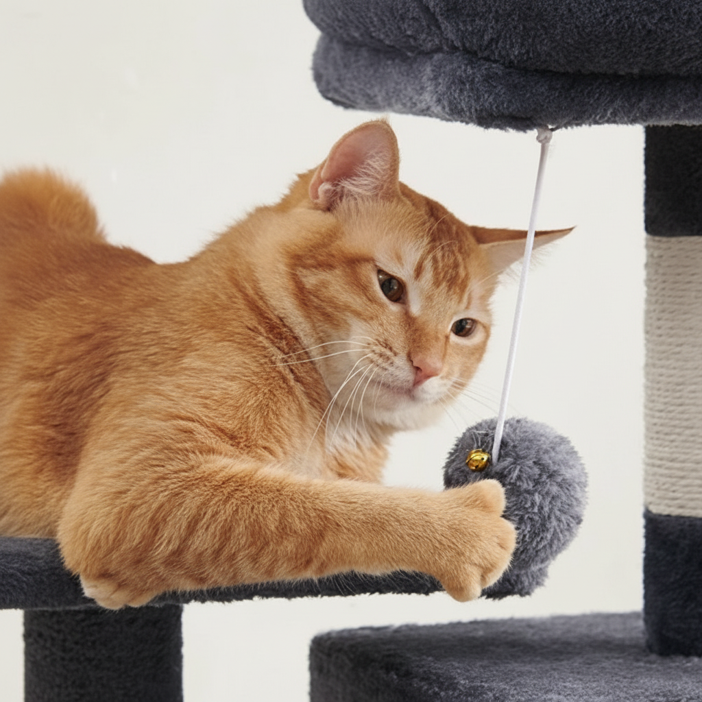 Arbre à Chat 5 Niveaux – Grand Hamac & Niche Confort